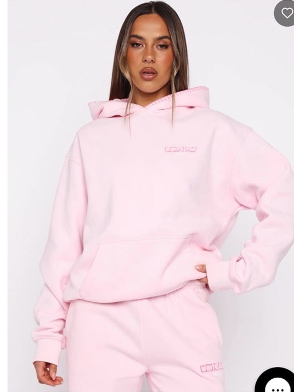 White Fox Boutique Pastel Pink Oversized Hooded Sweatshirt